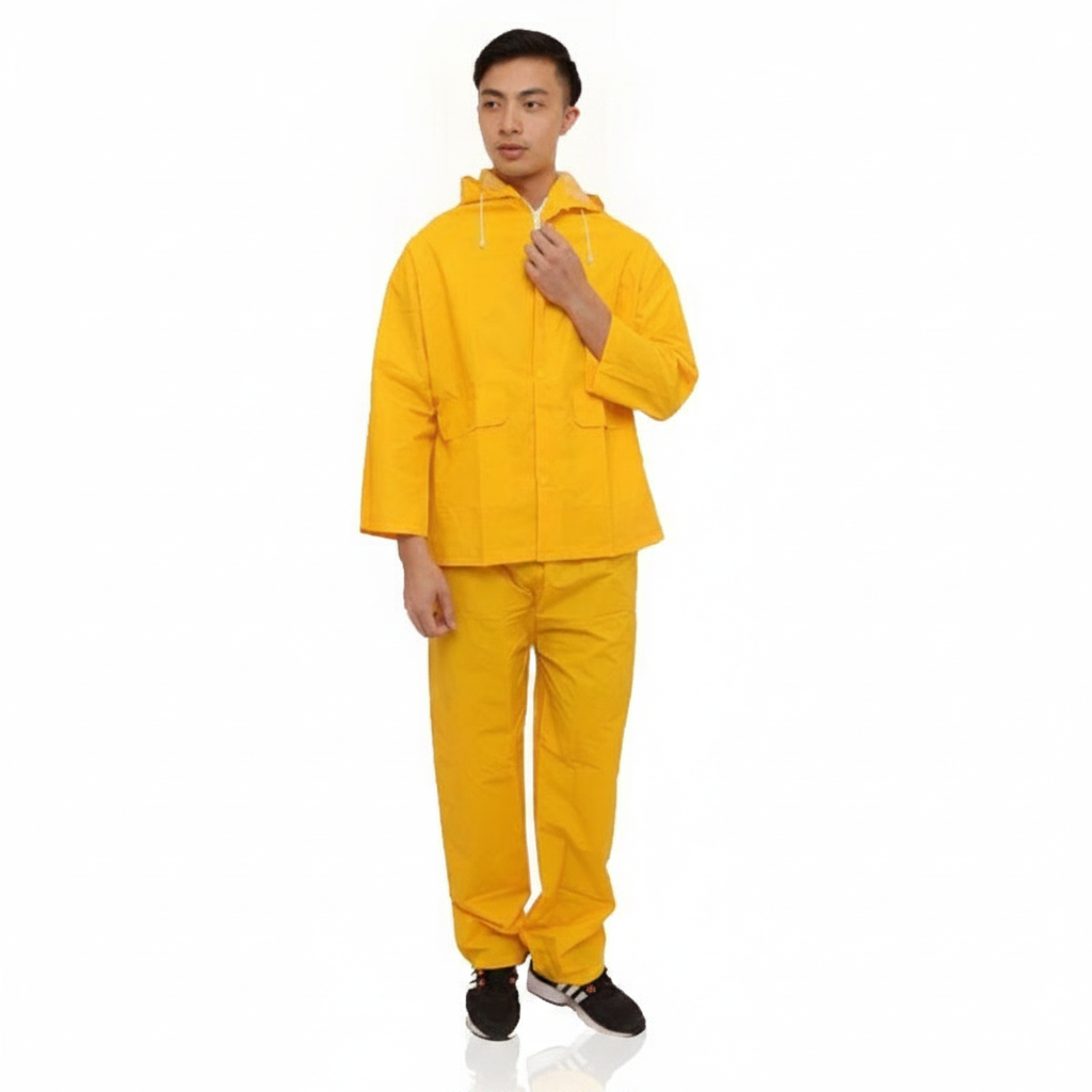 Traje de Lluvia Impermeable 2 Piezas (Campera y Pantalón) – PVC 190 Micrones