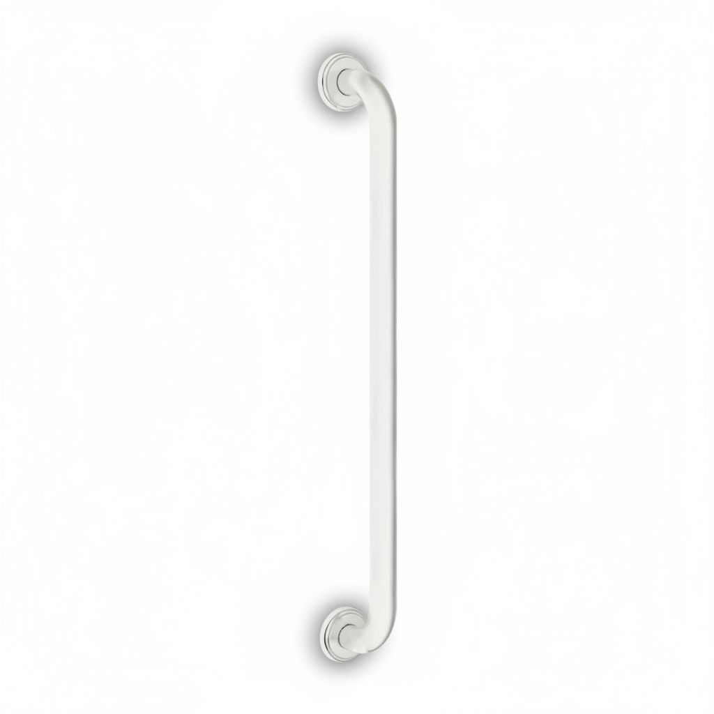 Agarradera Recta de Seguridad 60 cm en Acero Inoxidable 304 – Acabado Blanco
