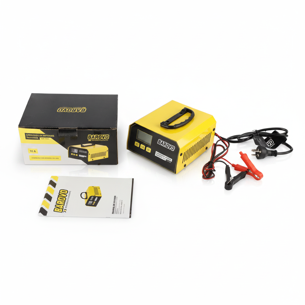 Cargador de baterías inverter 10 A compacto DCII-150A - Fondo blanco