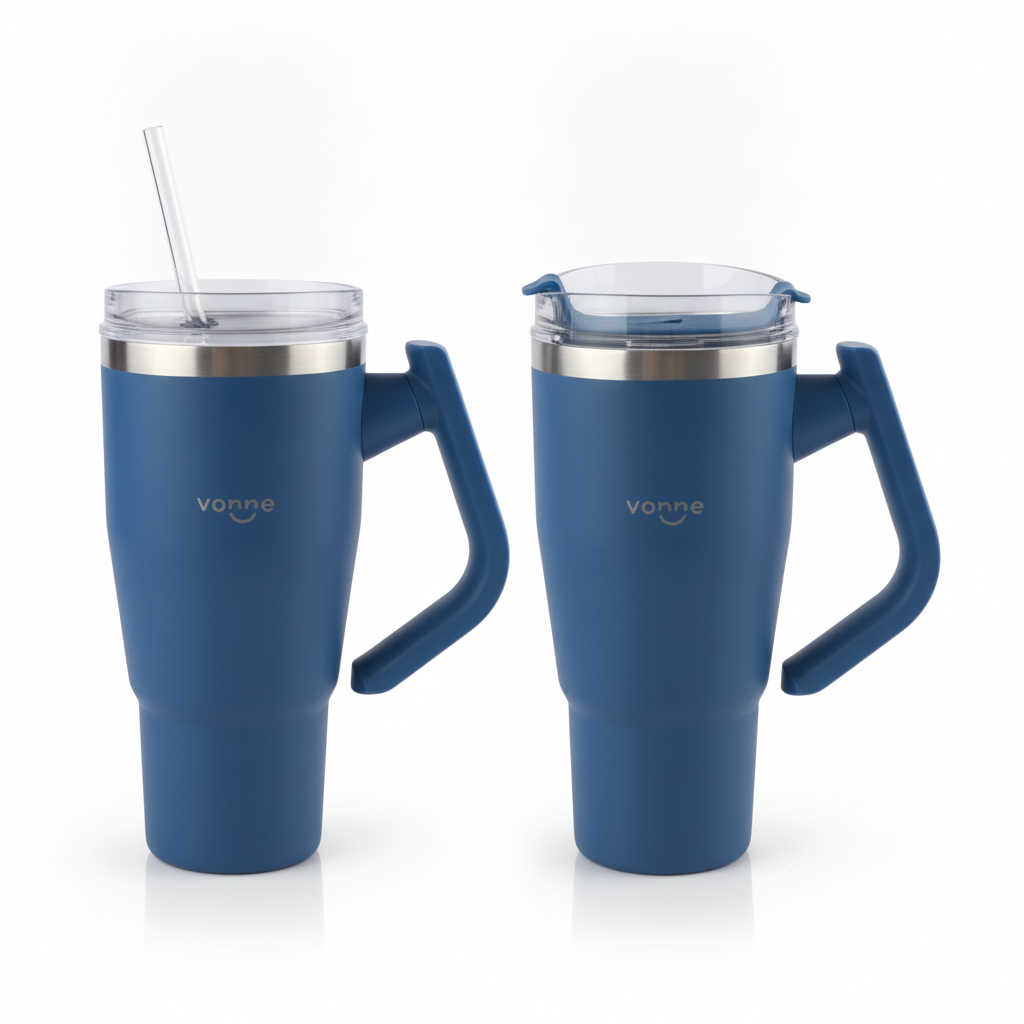 VASO TERMICO DOB.POS.950ML AZU