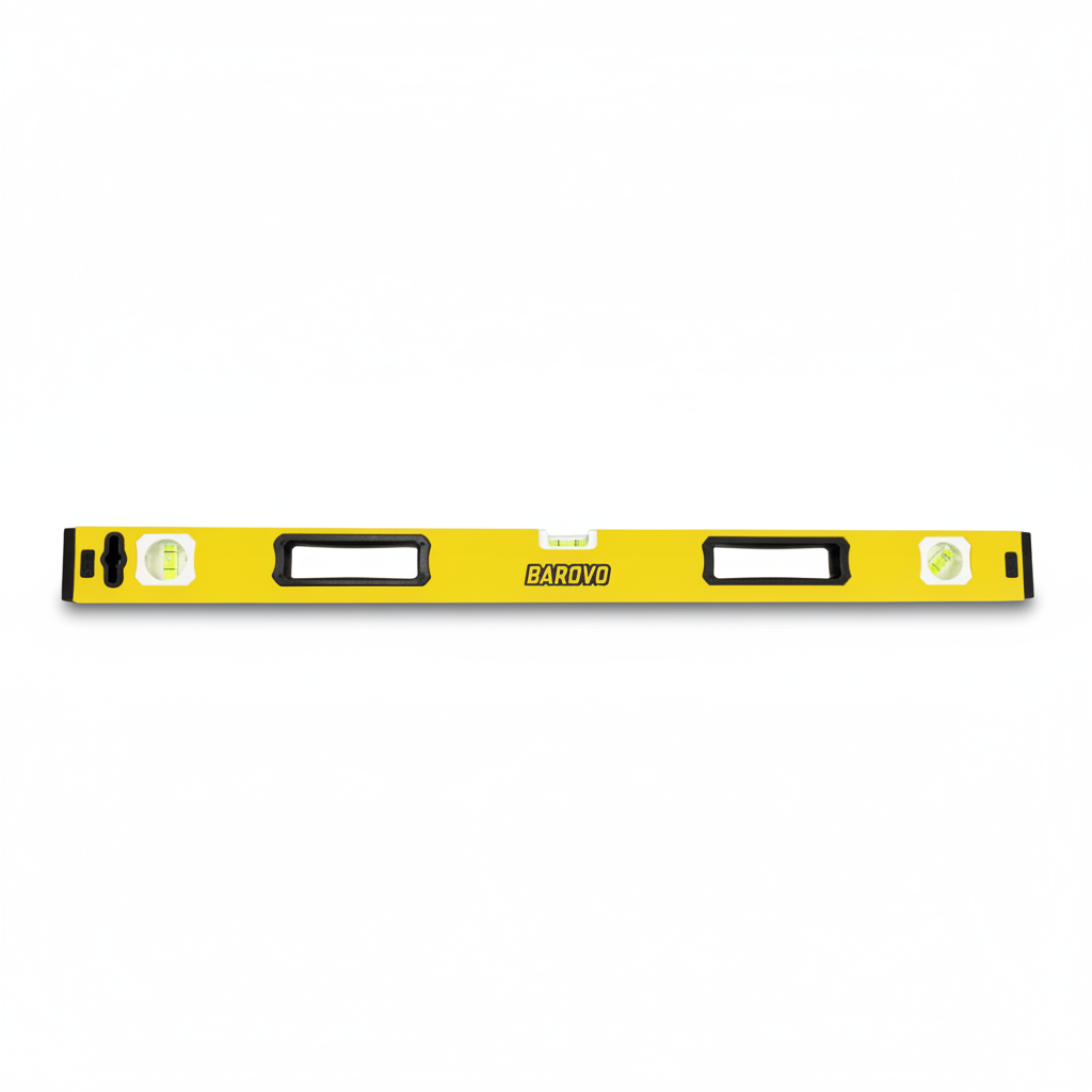 Nivel de Aluminio de 3 Gotas – 80 cm (32″) con Base Fresada y Protección ABS