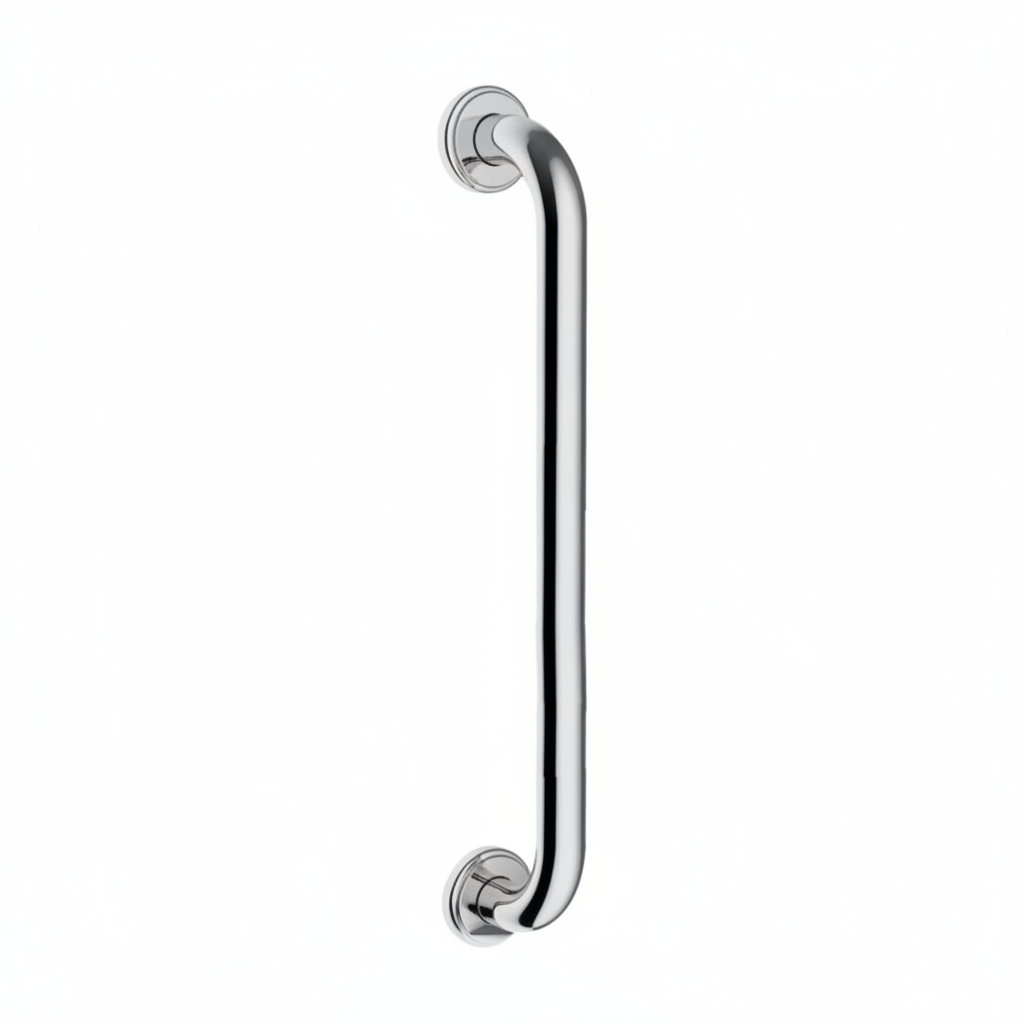 Agarradera Recta de Seguridad 45 cm en Acero Inoxidable - Fondo blanco