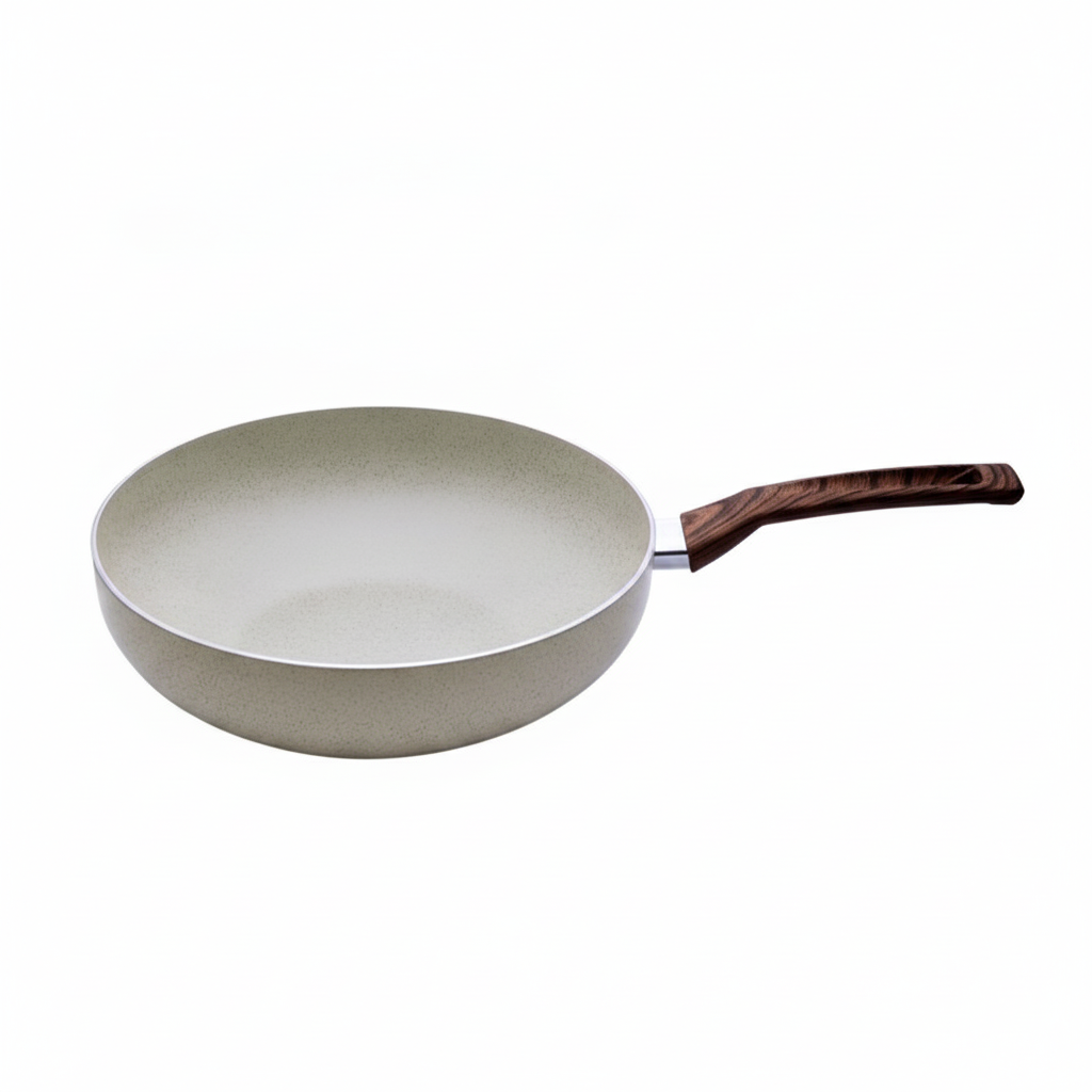Wok de Aluminio 28 cm Línea Petra Multiflon – Recubrimiento Antiadherente Granitizado