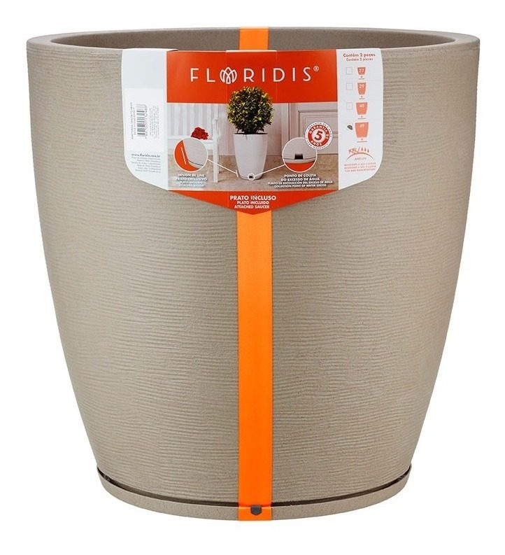 Maceta Floridis Amsterdam 49×55cm Beige  - 2