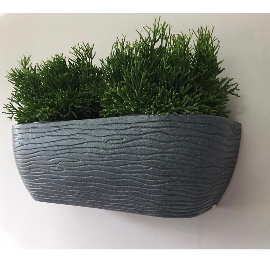 Maceta De Pared Floridis Florencia 46×17cm Gris Grafito Gris Grafito - 4