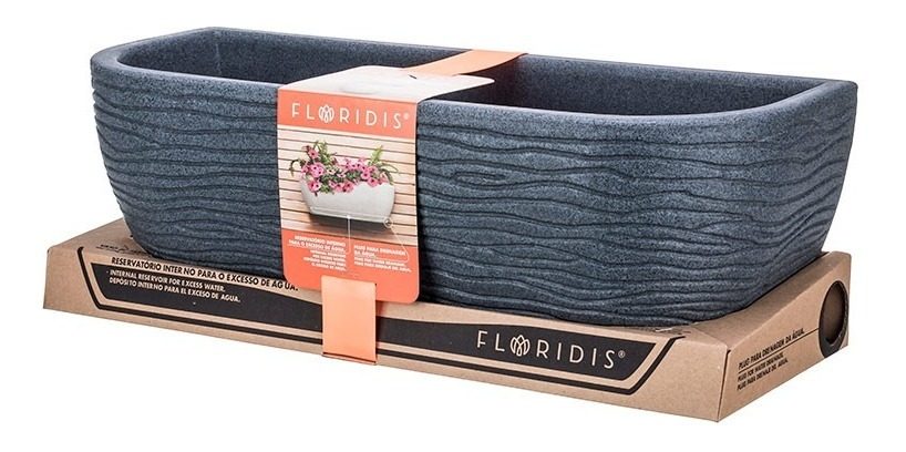 Maceta De Pared Floridis Florencia 46×17cm Gris Grafito Gris Grafito - 5