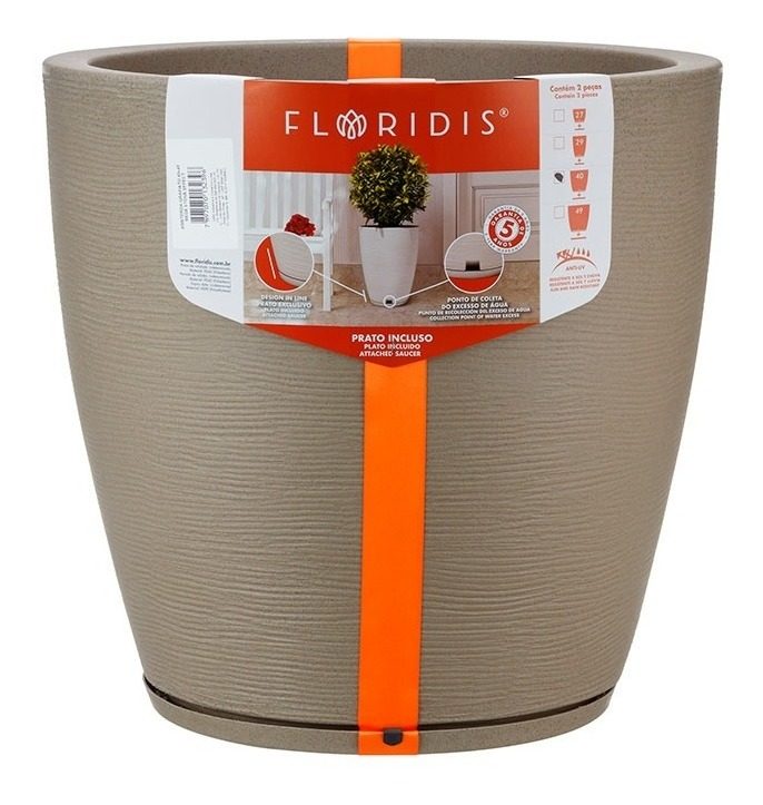 Maceta Floridis Amsterdam 40×45cm Beige - 2