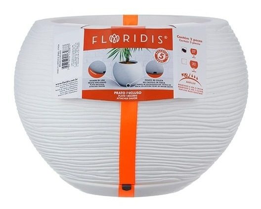 Maceta Floridis Florencia 17×19cm Blanco - 1