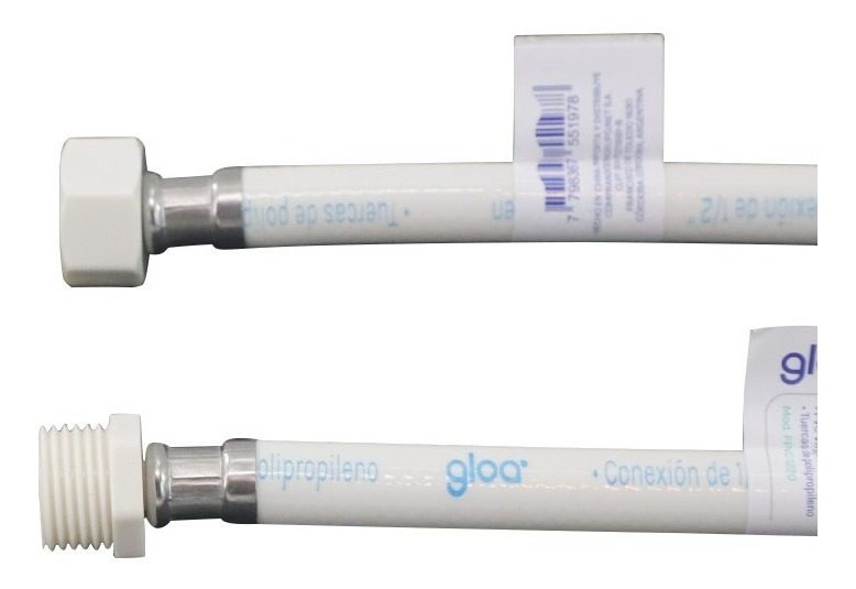 Flexible Pvc 1/2 × 40 Cm C/refuerzo Metalico Gloa