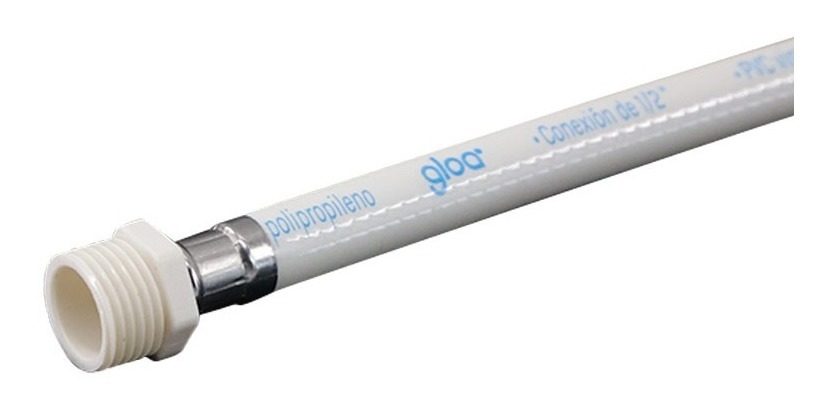 Flexible Pvc 1/2 × 40 Cm C/refuerzo Metalico Gloa - 1