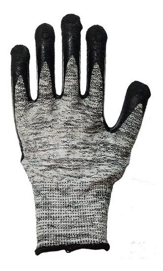 Guante Negro Anticorte G13 Hilado Cr5 Bañado Latex Natural - 1
