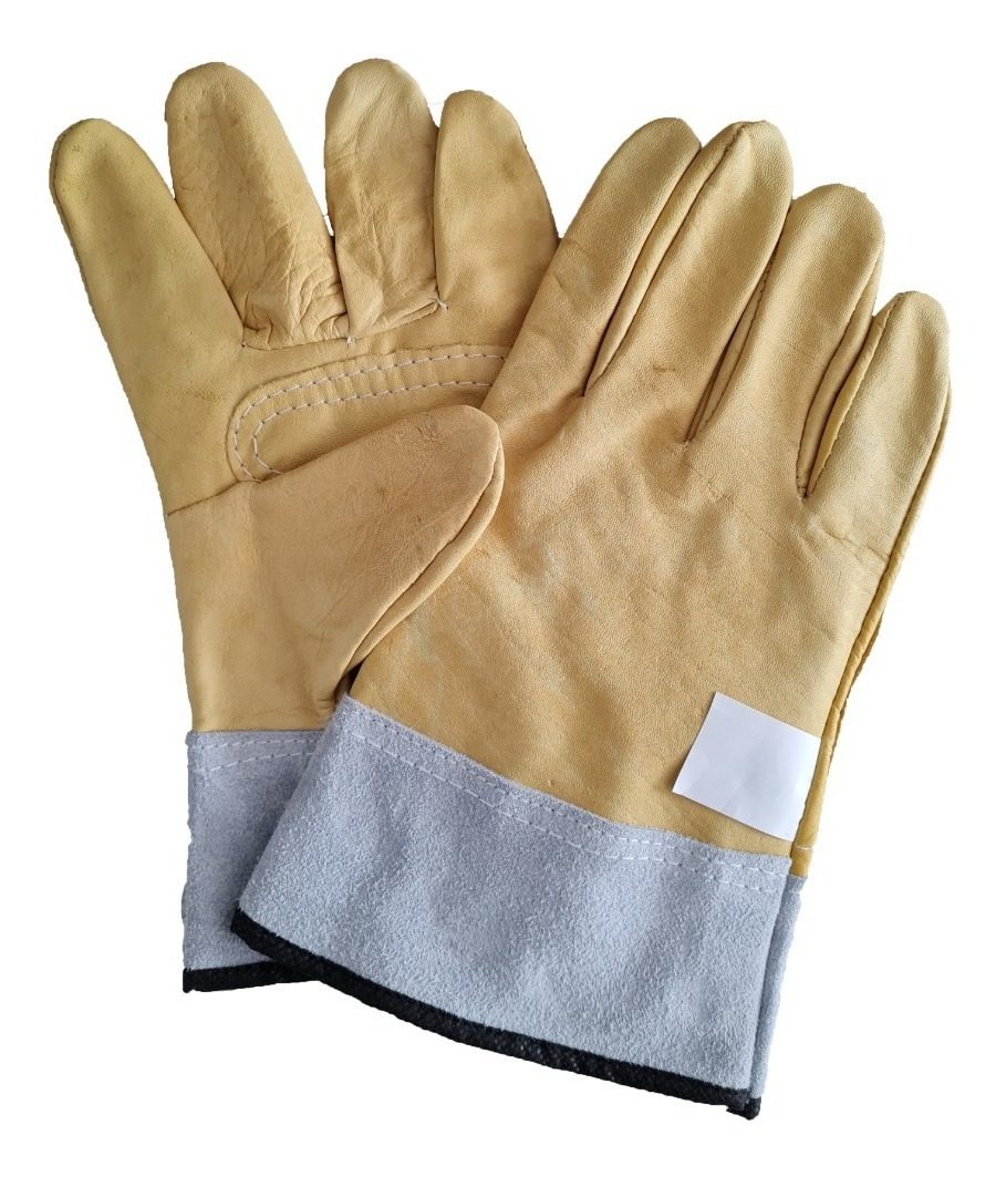 Guante Vaqueta Americano Amarillo Puño Corto X Par