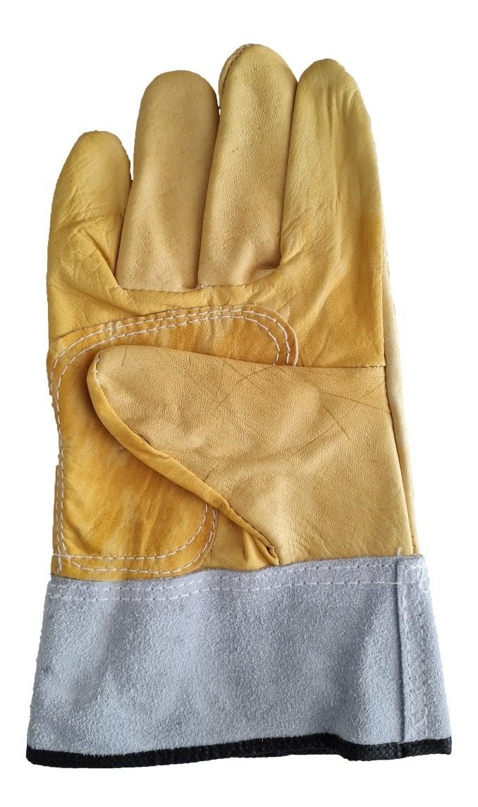 Guante Vaqueta Americano Amarillo Puño Corto X Par - 1