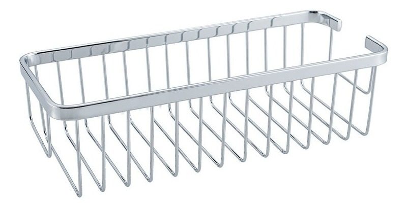 Jabonera Metalica Recta 25,5×11,5×5cm Cromo Brillante