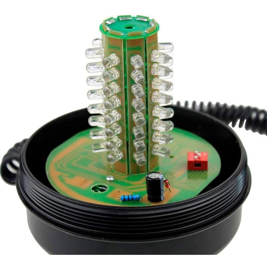 Baliza Giratoria Led 12v/24 64 Led Con 3 Funciones Abs - 4