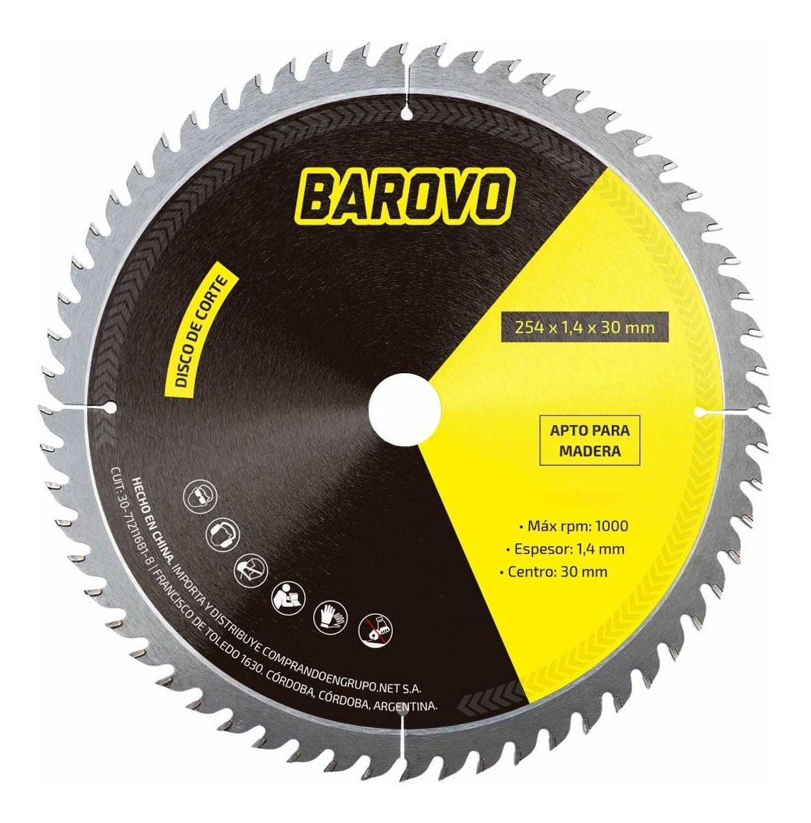 Disco Para Madera 12  100 Dtes Ancho 3,2mm Giro Max 4100rpm