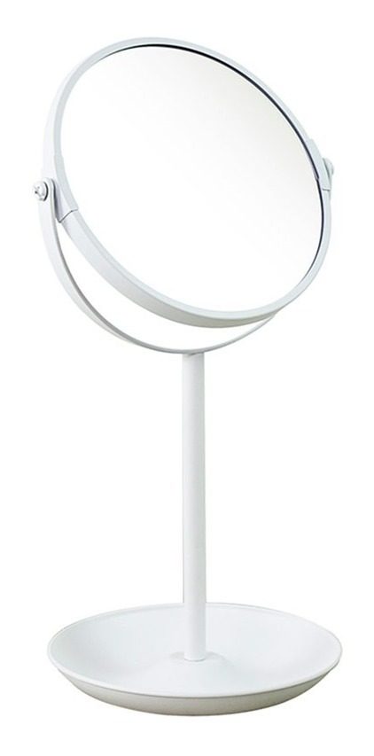 Espejo Mesa Blanco 2 Caras 36,5×16cm Blanco Rotacion 360º Blanco