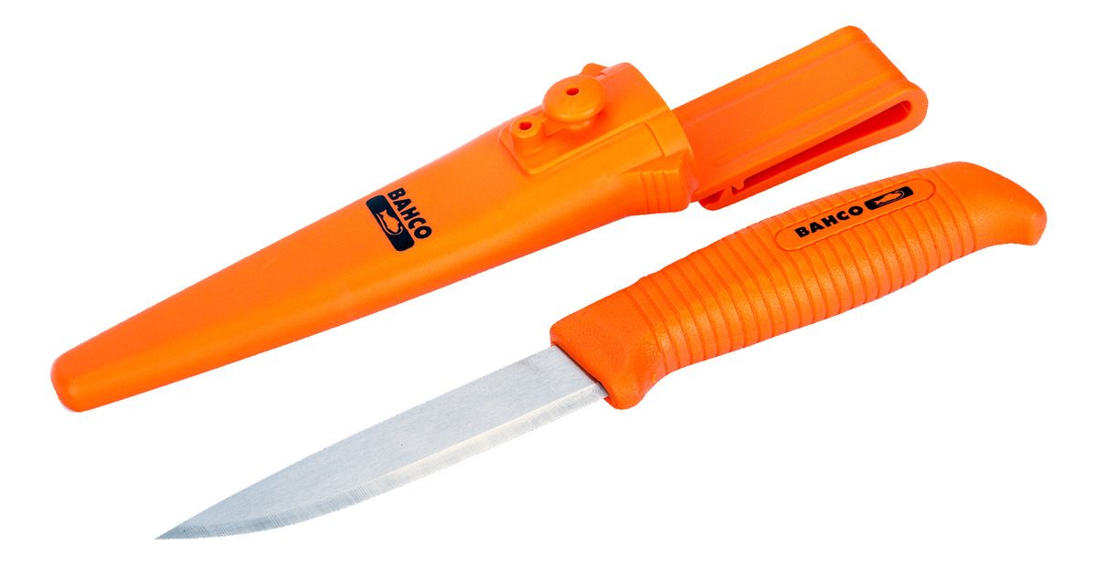 Cuchillo Carpintero Bahco 1446 Ideal Para Caza Y Pesca Naranja