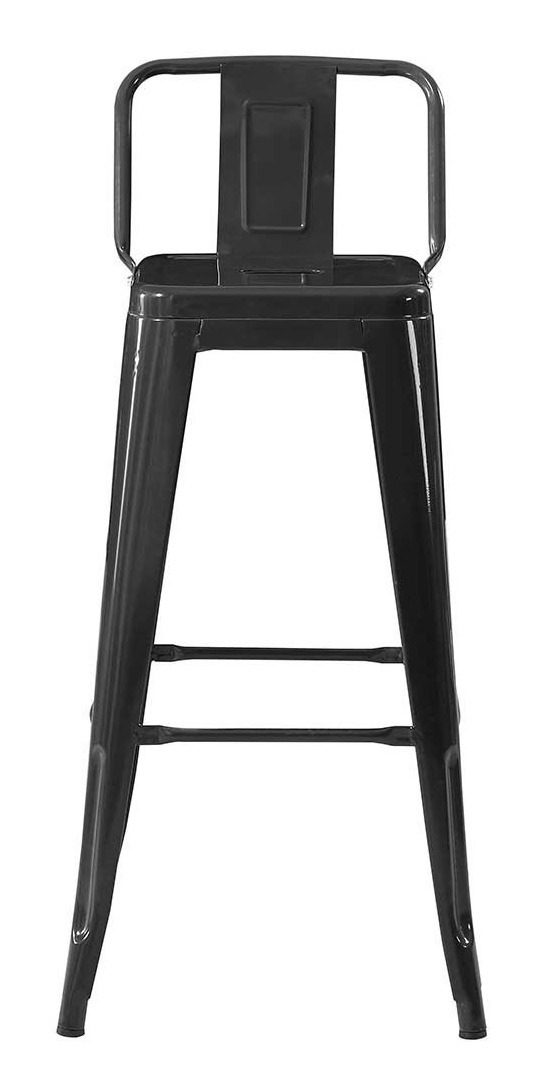 Banqueta Alta Con Respaldo Tolix Negro Metal 43×42,5×96,5cm Negro - 2