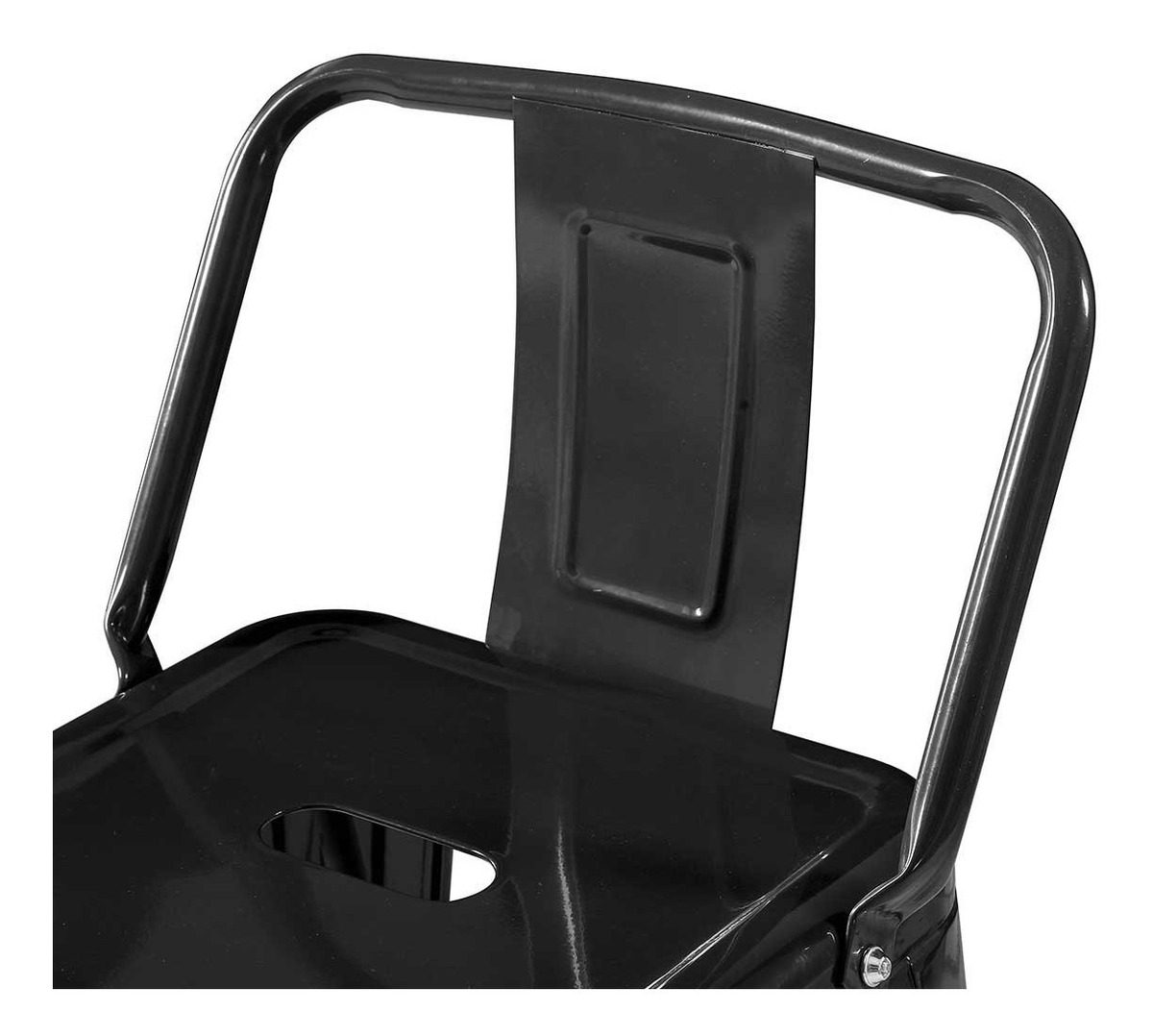 Banqueta Alta Con Respaldo Tolix Negro Metal 43×42,5×96,5cm Negro - 4