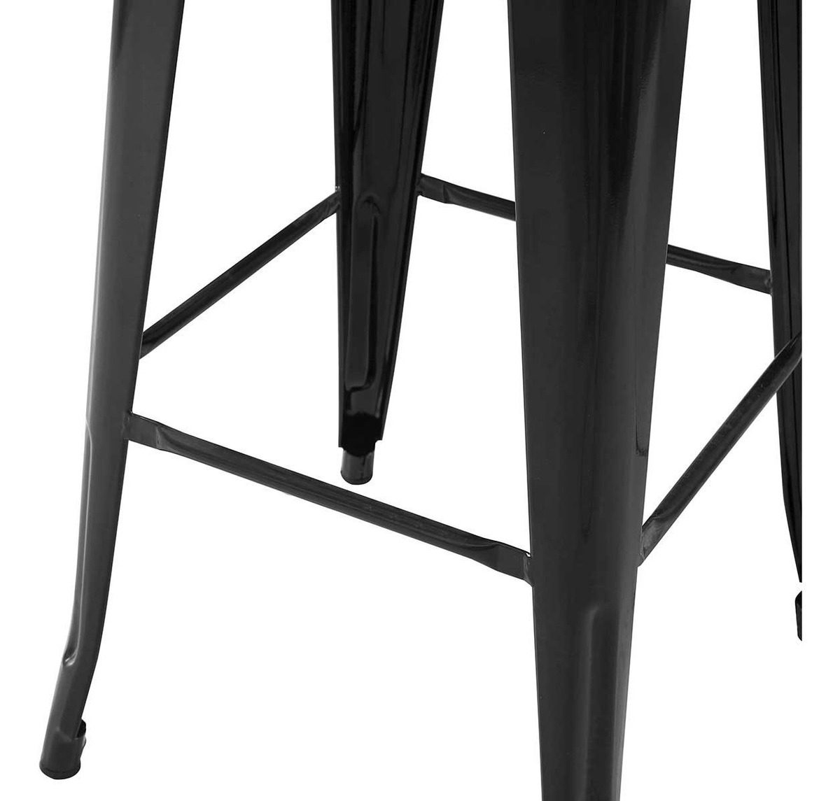 Banqueta Alta Con Respaldo Tolix Negro Metal 43×42,5×96,5cm Negro - 6