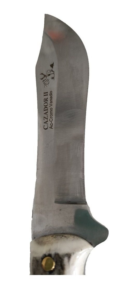 Cuchillo Yarara Cazador 2 Cabo De Ciervo Con Vaina De Cuero Marrón Claro - 2