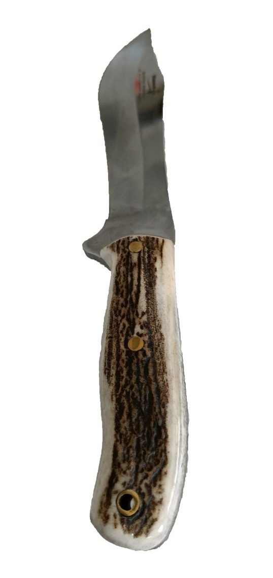 Cuchillo Yarara Cazador 2 Cabo De Ciervo Con Vaina De Cuero Marrón Claro - 4
