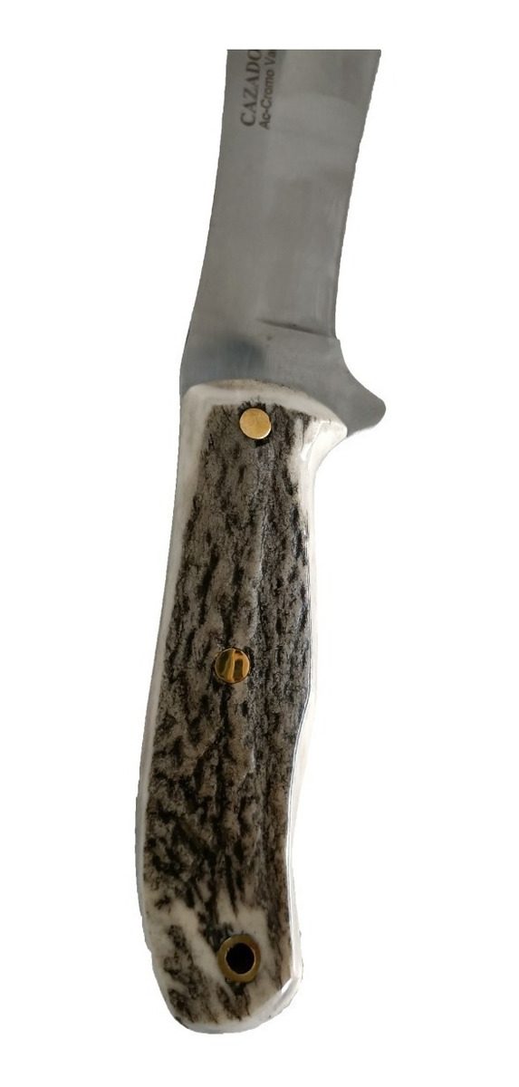 Cuchillo Yarara Cazador 2 Cabo De Ciervo Con Vaina De Cuero Marrón Claro - 5