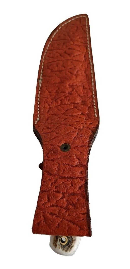Cuchillo Yarara Cazador 2 Cabo De Ciervo Con Vaina De Cuero Marrón Claro - 7