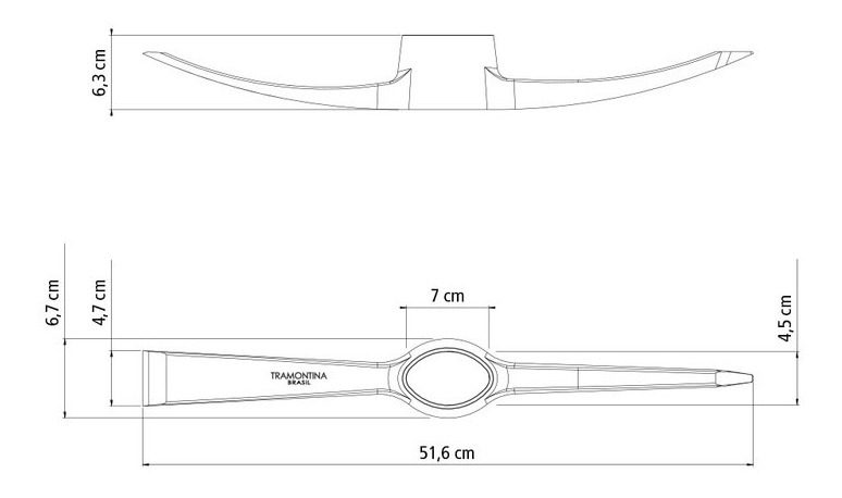 Pico Punta Y Pala Ancha 5   70x45mm Sin Mango Tramontina - 3