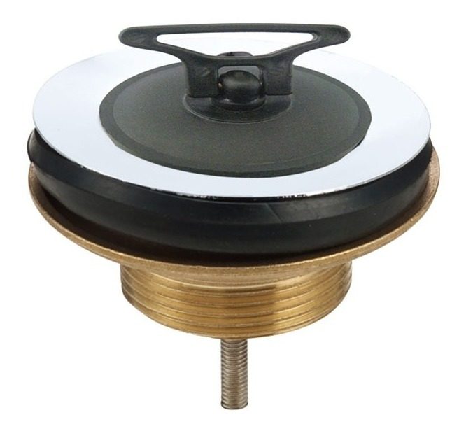 Sopapa Universal Para Desagüe 1 1/2 A-11 Cromado Con Tapon  Plateado