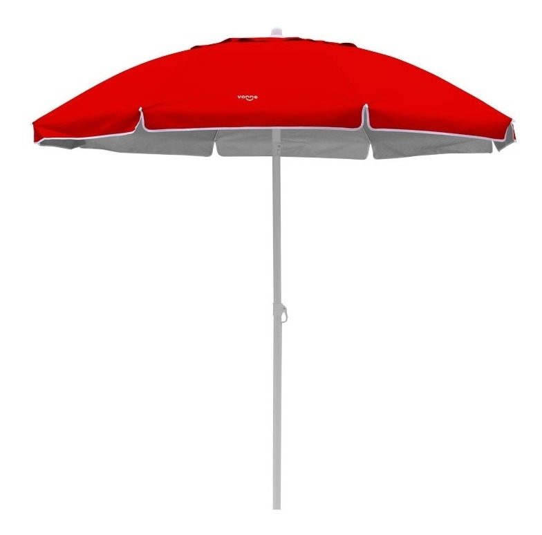 Sombrilla Playera 2,5 M Rojo Aluminizada Vonne Blanco