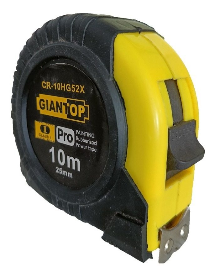 Cinta Metrica 10mts Negra/amarilla Cr-10hg52