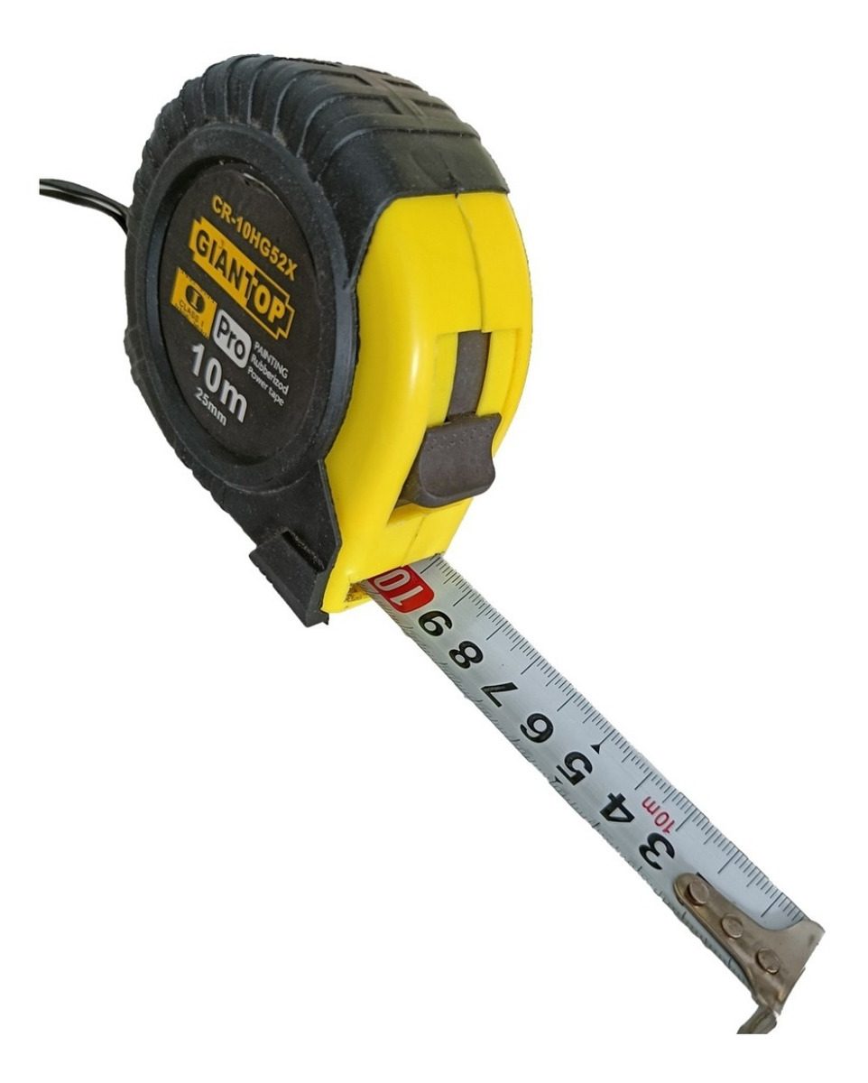 Cinta Metrica 10mts Negra/amarilla Cr-10hg52 - 1