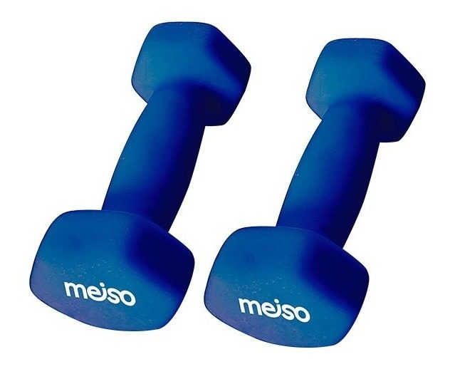 Mancuerna  Hierro Recubierta De Pvc 1 Kg Largo 14cm Azul - 1