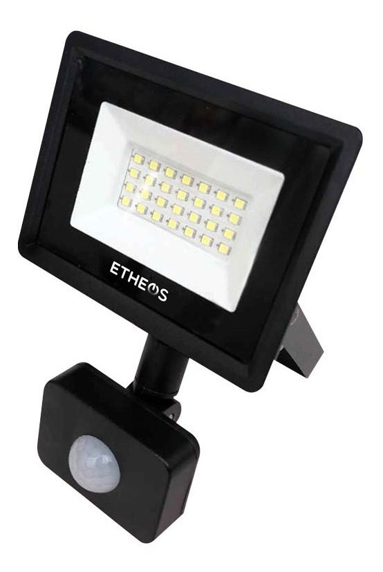 Reflector Led 20w C/sensor Fría 120×105×27mm Deteccion 120° Negro - 1
