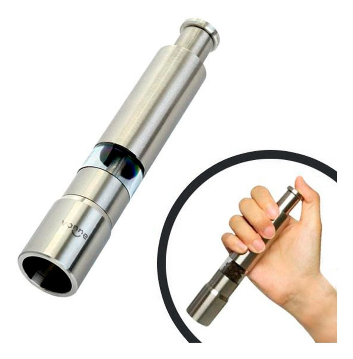 Molinillo De Pimienta Piston Acero Inoxidable 304  2,7×15cm  - 3
