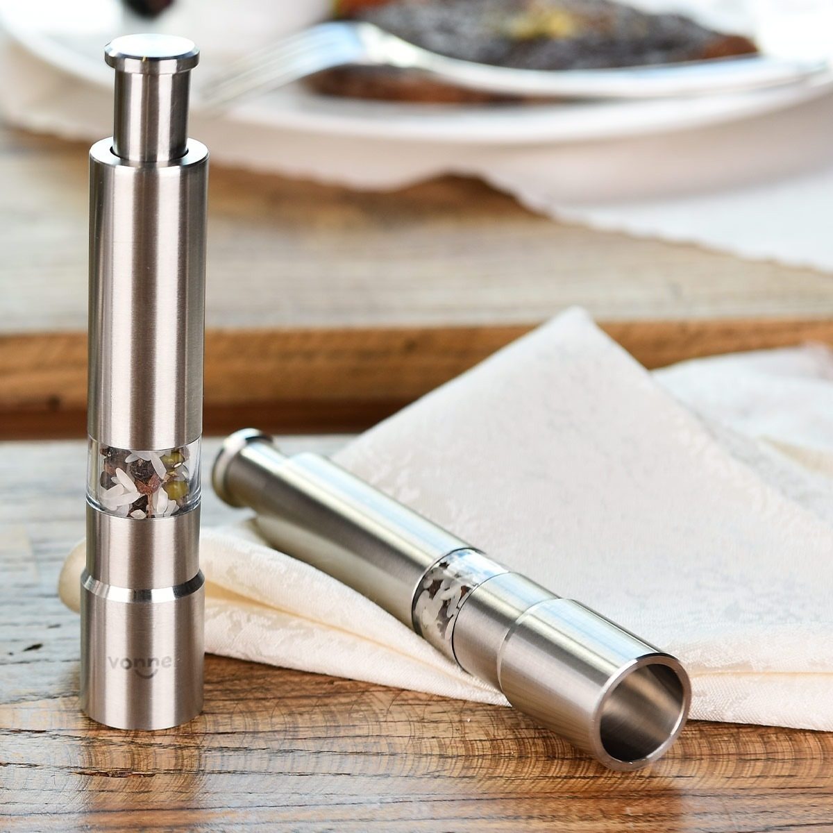 Molinillo De Pimienta Piston Acero Inoxidable 304  2,7×15cm  - 4