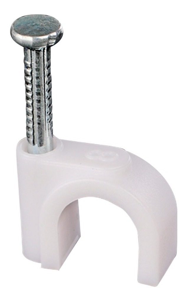 Grampa Sujeta Cable N°8 P/cable Coaxial Diám Interior 8mm
