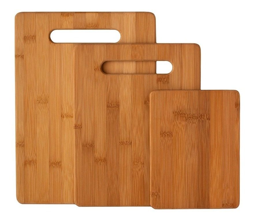 Set De 3 Tablas Madera De Bambú Chica, Mediana Y Grande Ccn094 Marrón - 2