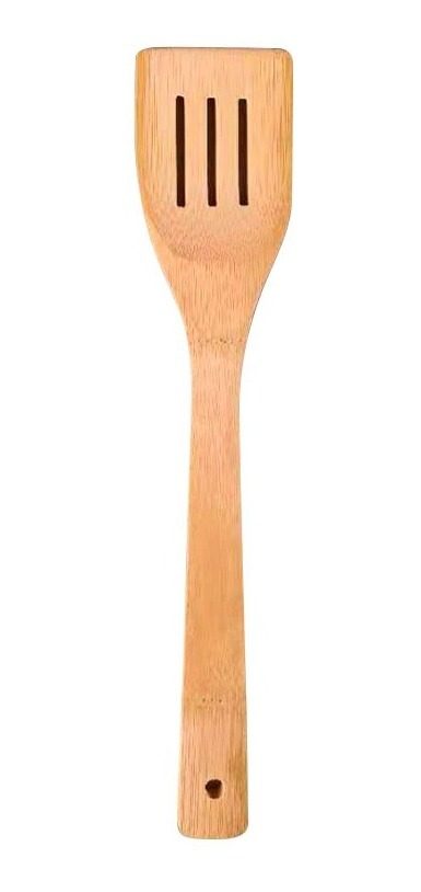 Set Utensilios De Bambú Pinza, Espátula, Espátula Y Cuchara - 1