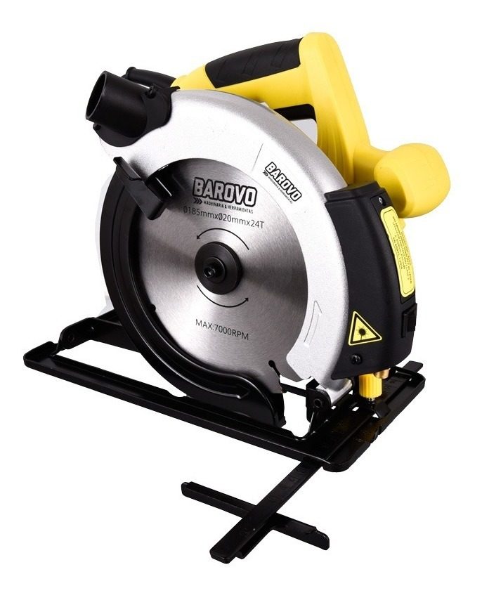 Sierra Circular Eléctrica Barovo Cs12-a 185mm 1200w 50hz  Amarillo/negro 50 Hz