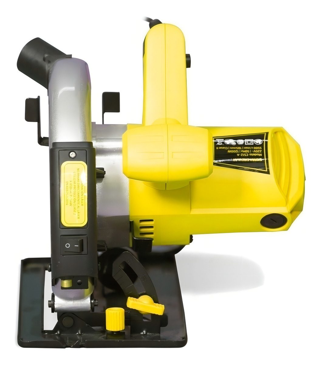 Sierra Circular Guia Laser 1200w Barovo Disco 185mm De Mano Frecuencia 50 - 1