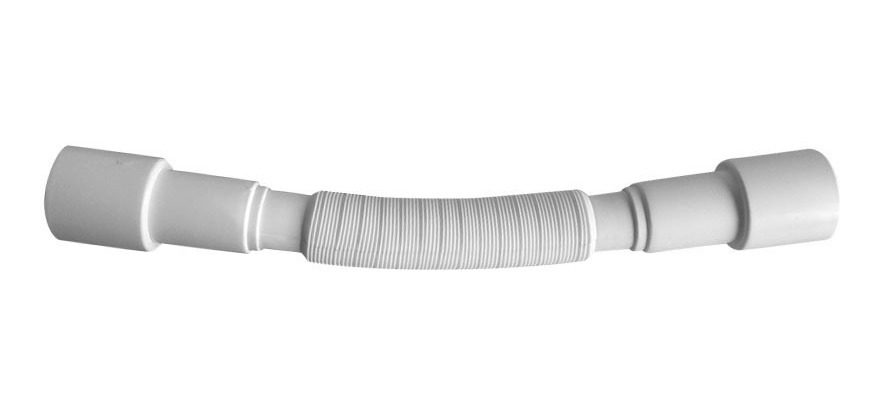 Descarga Flexible Blanca P/pileta Extensible 30 A 80cm Blanco