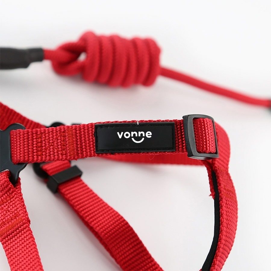 Arnés Con Correa Para Perro Talle Xl Circunf 50-78cm Rojo - 1