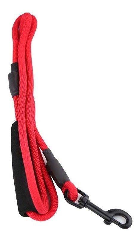Arnés C/correa P/perro M Circunf Pecho 33-50 Cm Largo 1,2 M Rojo - 1