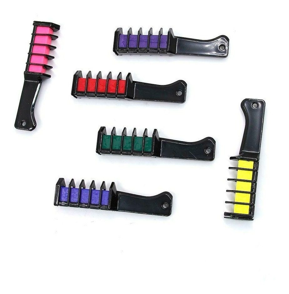 Peine Tiza P/colorear  Cabello Pack X 6 Para Hacer Mechas