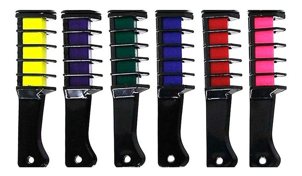 Peine Tiza P/colorear  Cabello Pack X 6 Para Hacer Mechas - 1