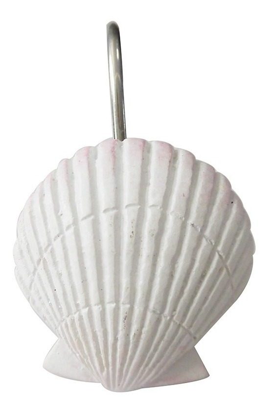 Sets Ganchos Para Cortina De Baño X 12 (ostra) Blanco