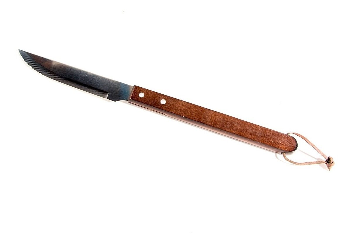 Cuchillo P/parrilla Mango Madera 40cm Madera Hevea Marrón
